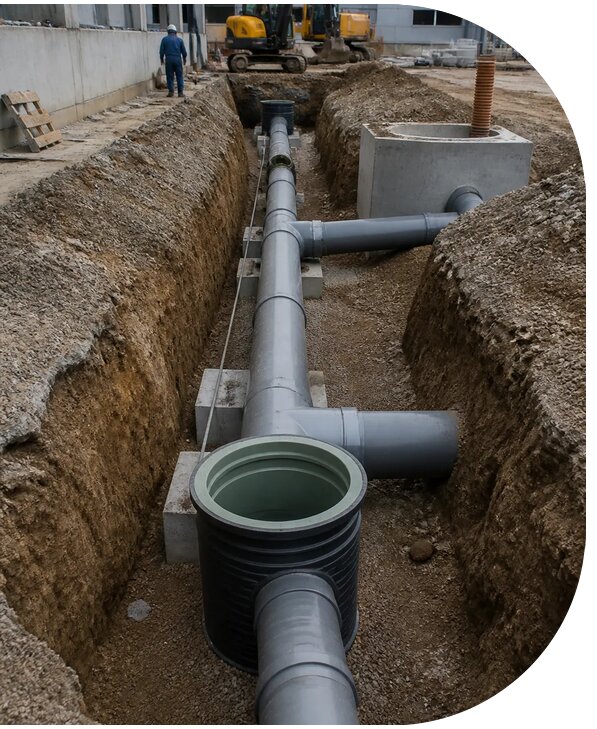 Монтаж систем производственной канализации для объектов в Комсомольске-на-Амуре